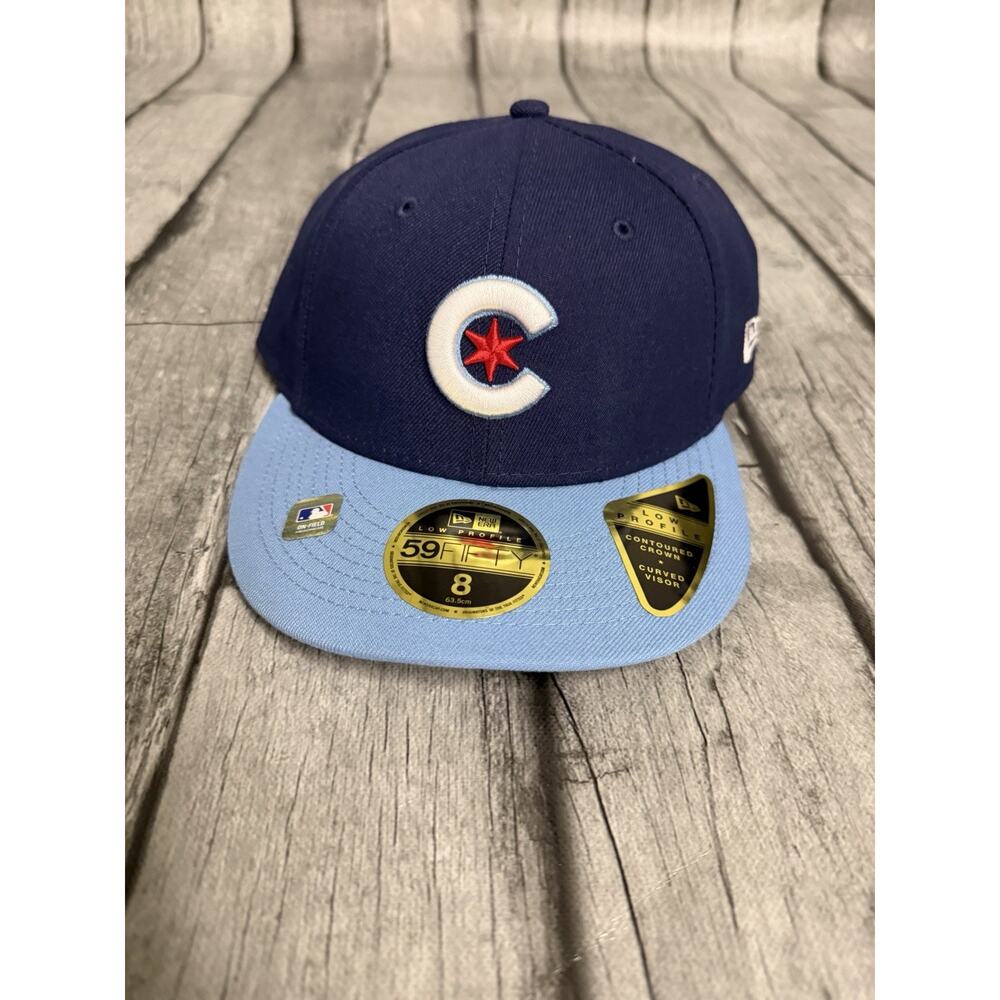 New Era Chicago Cubs City Connect 59FIFTY Fitted Hat Sz 8/63.5cm Low Profile